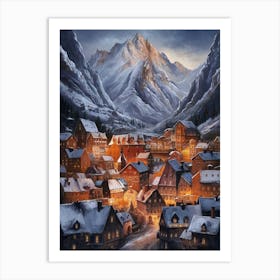 Village In The Mountains 1 Art Print