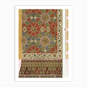 Arabic Art Pattern, Emile Prisses D’Avennes, La Decoration Arabe,Digitally Enhanced Lithograph From Own6 Art Print