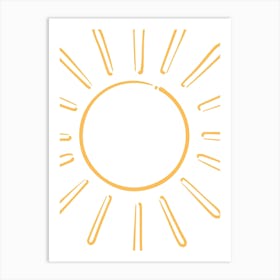 Sun With Rays Art Print