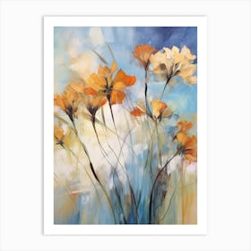 Fall Flower Painting Agapanthus 2 Art Print