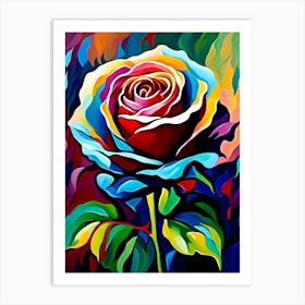 Colorful Rose Art Print
