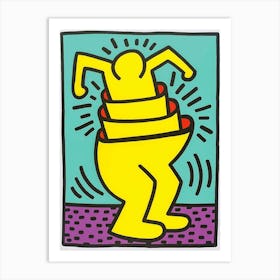 King King By Keith haring Art Print