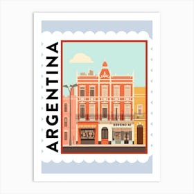 Argentina 4 Travel Stamp Poster Art Print