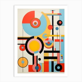 Abstract Painting With Circles And Lines Art Print