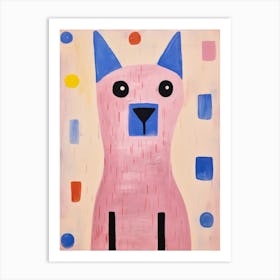 Playful Illustration Of Dog For Kids Room 1 Art Print