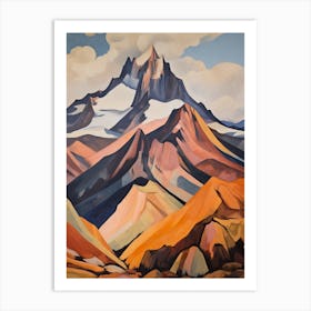 Mount Kenya Kenya 3 Mountain Painting Art Print