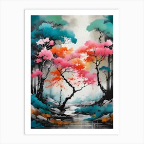 Sakura Trees 5 Art Print