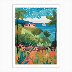 Tropical Villa House 4 Art Print