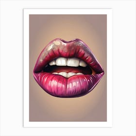 Pink Lips 1 Art Print