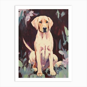 A Rhodesian Ridgeback Dog Painting, Impressionist 4 Art Print