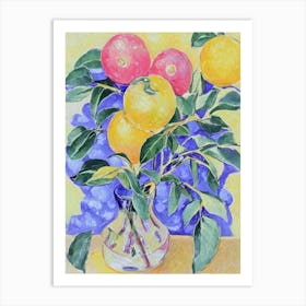 Lemon 1 Vintage Sketch Fruit Art Print