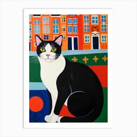 Cat In Amsterdam Art Print