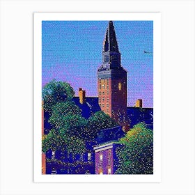 High Point, City Us  Pointillism Art Print