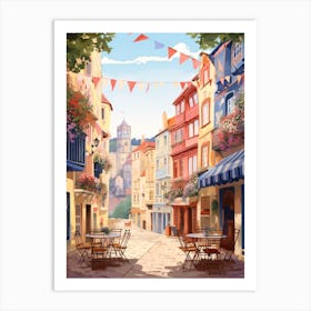 Santander Spain 3 Illustration Art Print