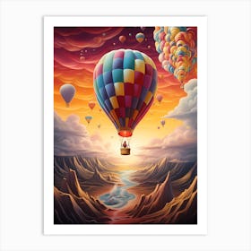 Air balloon Surreal Art 1 Art Print