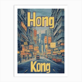 Aihrgdesign A Classic 1960s Travel Poster For Hong Kong Art Print