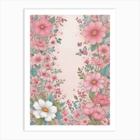 Pink Flowers 18 Art Print