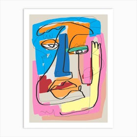 Abstract Candid Portrait Art Print
