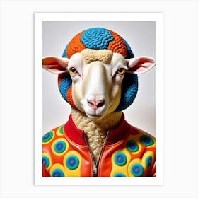 Anthropomorphic Ram In A Hat and a Jacket Art Print