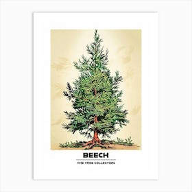 Beech Tree Storybook Illustration 2 Poster Art Print