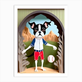 Boston Terrier-Reimagined 39 Art Print