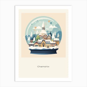 Chamonix France 2 Snowglobe Poster Art Print