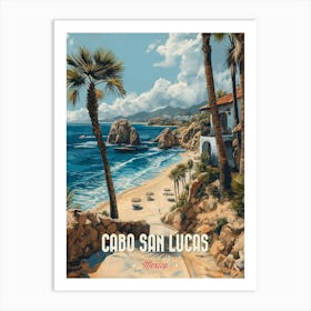 Cabo San Lucas Vintage Travel Poster Art Print