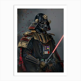 Darth Vader As A Vintagepunk Samurai 05 Art Print