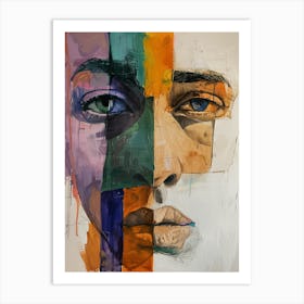 Abstract Of A Woman'S Face 3 Art Print