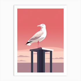 Minimalist Seagull 2 Illustration Art Print