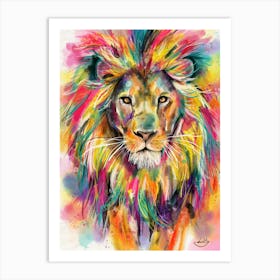 Lion painting Art Print