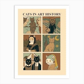 Cats In Art History Art Print