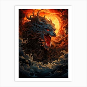 Demon Dragon Art Print