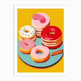 Donuts Vintage Illustration 2 Art Print