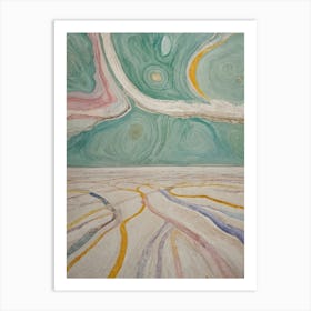 Abstract Salt Flats Art Print