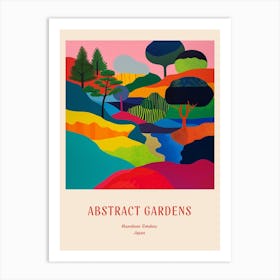 Colourful Gardens Kenrokuen Gardens Japan 1 Red Poster Art Print