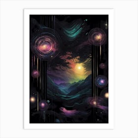 Galaxy Landscape Art Print