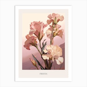Floral Illustration Freesia 3 Poster Art Print