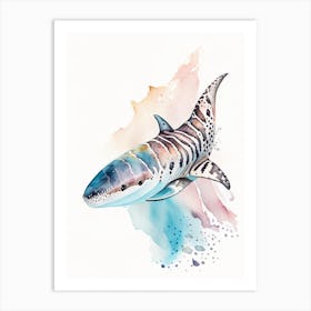 Reef Shark 1 Watercolour Art Print