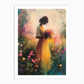 Girl In A Yellow Dress Art Print