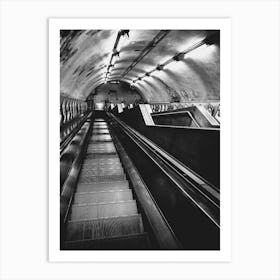 London Subway Underground Stairs // Travel Photography Art Print