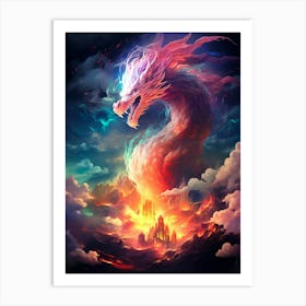 Dragon In The Sky 2 Art Print