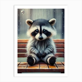 Cute Raccoon Art Print