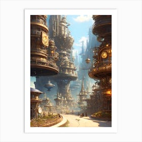 Futuristic City 34 Art Print