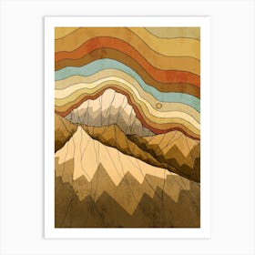 Copper Rocks And Hills Art Print