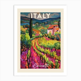 Chianti Italy 2 Fauvist Painting  Travel Poster Art Print