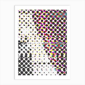 Small Polka Dot GlitchCanvas Print Art Print