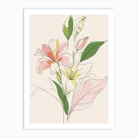 Lily painting Art Print