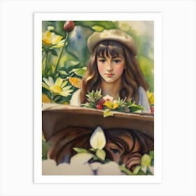 Girl In The Hat Art Print