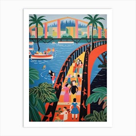 Nanjing Dashengguan Yangtze, China, Colourful 2 Art Print